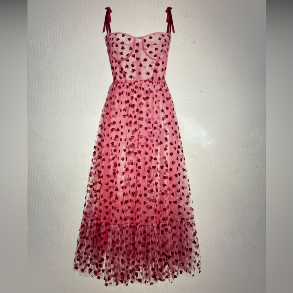 Lirika Matoshi Hearty Corset Midi Dress Size XL